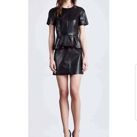 Alexander McQueen Dresses & Skirts - Alexander Mcqueen NWT real leather structured badazz dress SEE MEASUREME…